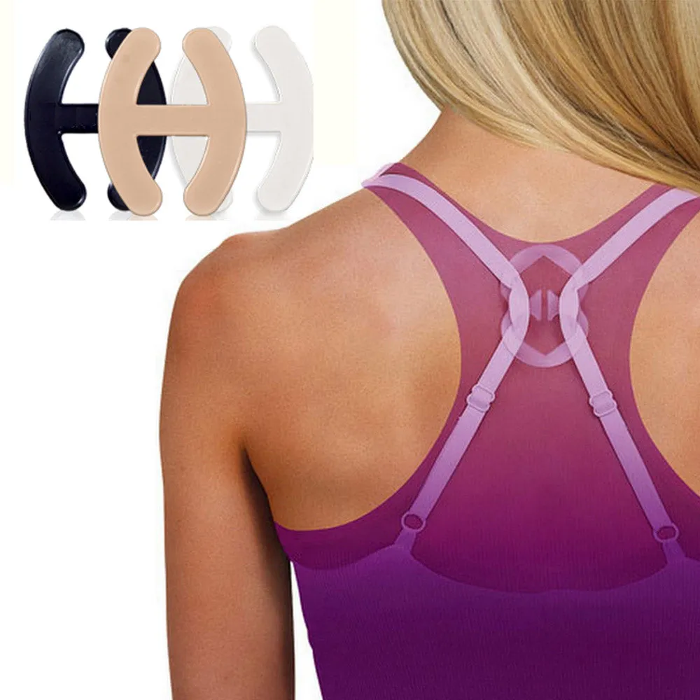 6Pc Bra Clips Perfect Lift Adjust Clasp Strap Cleavage Control Racerback Buckle