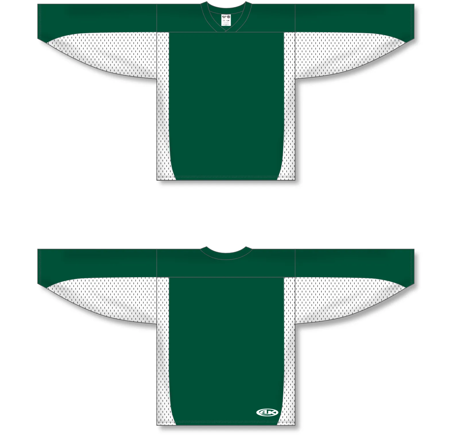 Athletic Knit (AK) H7100A-260 Adult Dark Green/White Select Hockey Jersey