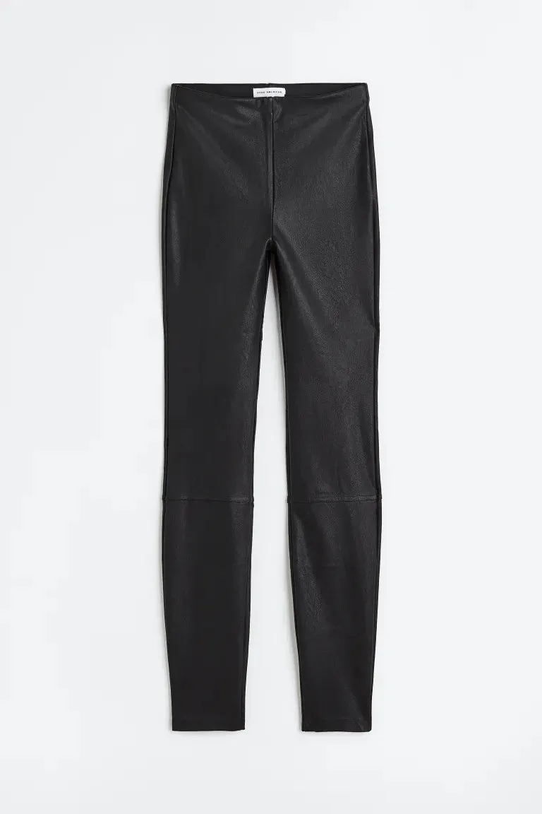 Better than H&M leather leggings, black