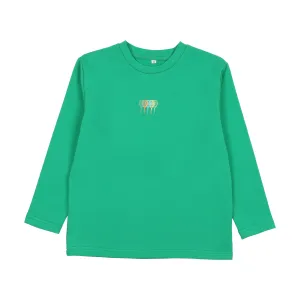 Bonjoy Green Girls 3/4 Sleeve Sports T-shirt