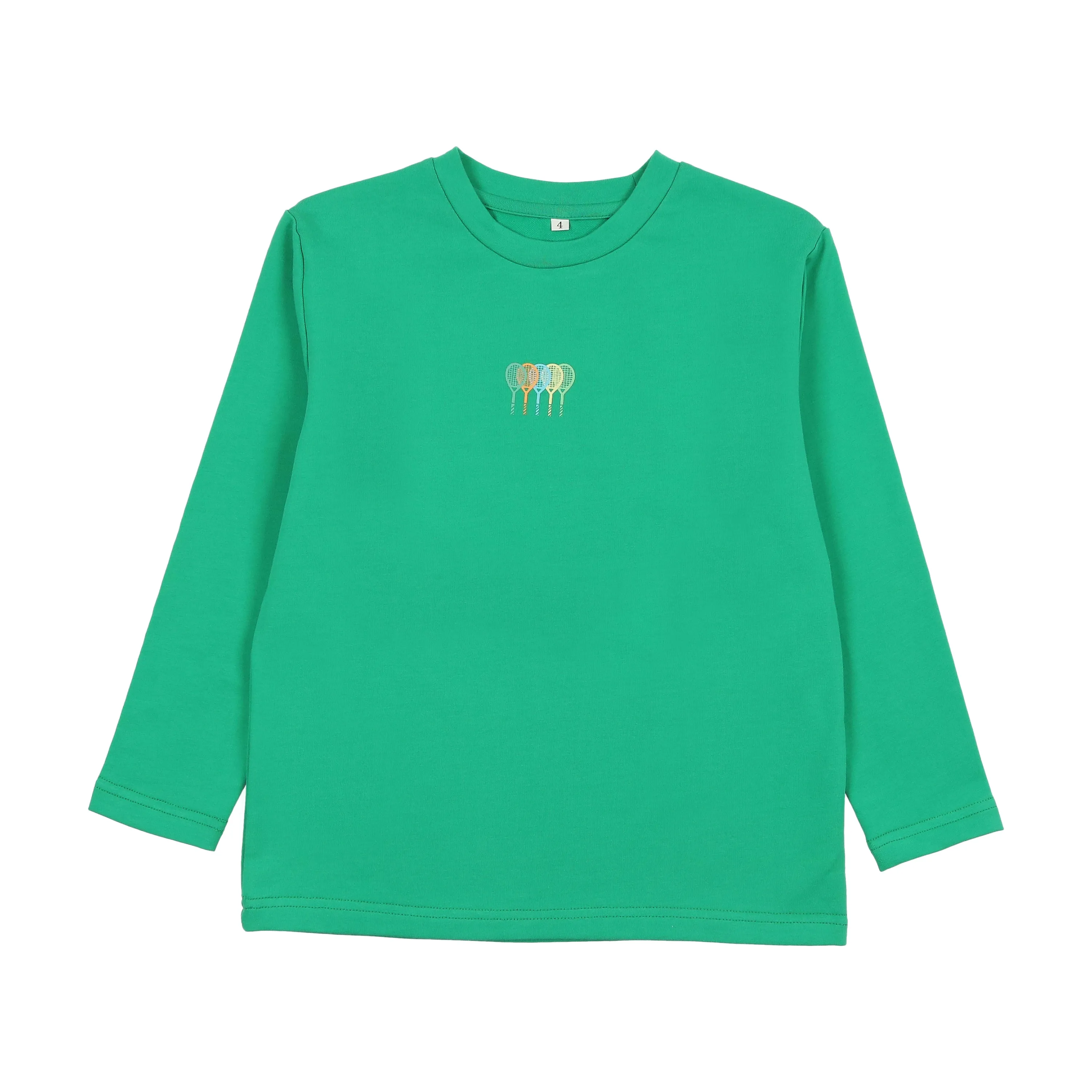 Bonjoy Green Girls 3/4 Sleeve Sports T-shirt