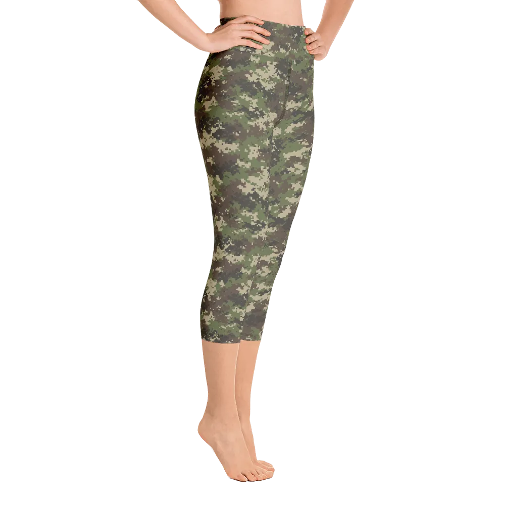 Camo Pixel Capri Yoga Pants