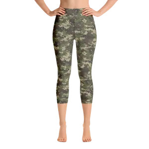 Camo Pixel Capri Yoga Pants