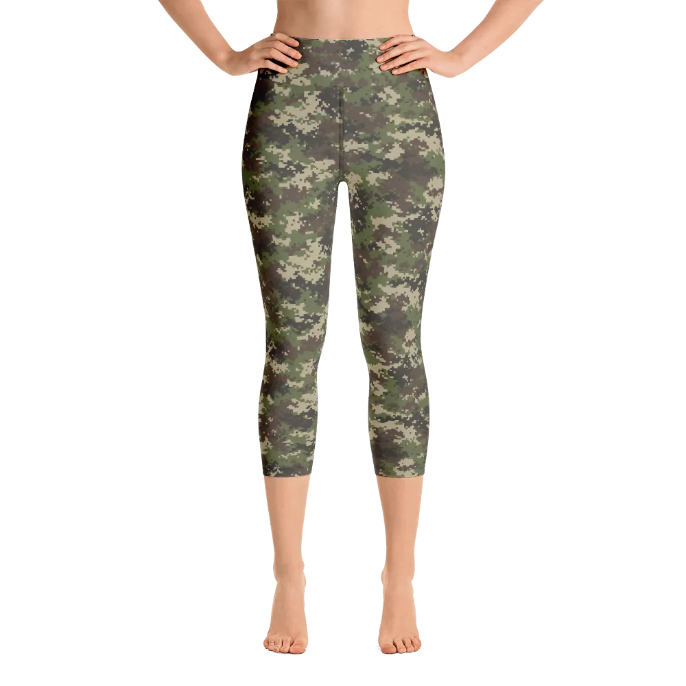 Camo Pixel Capri Yoga Pants