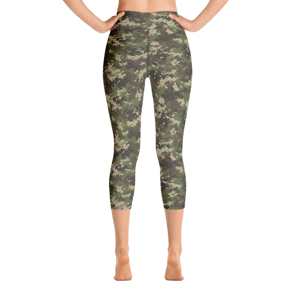 Camo Pixel Capri Yoga Pants
