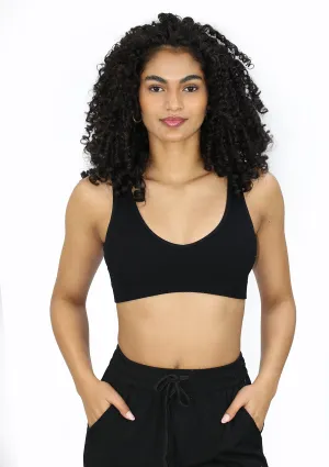 DY-373 Black Cami Bra Top (Sport Bra) de Mujer