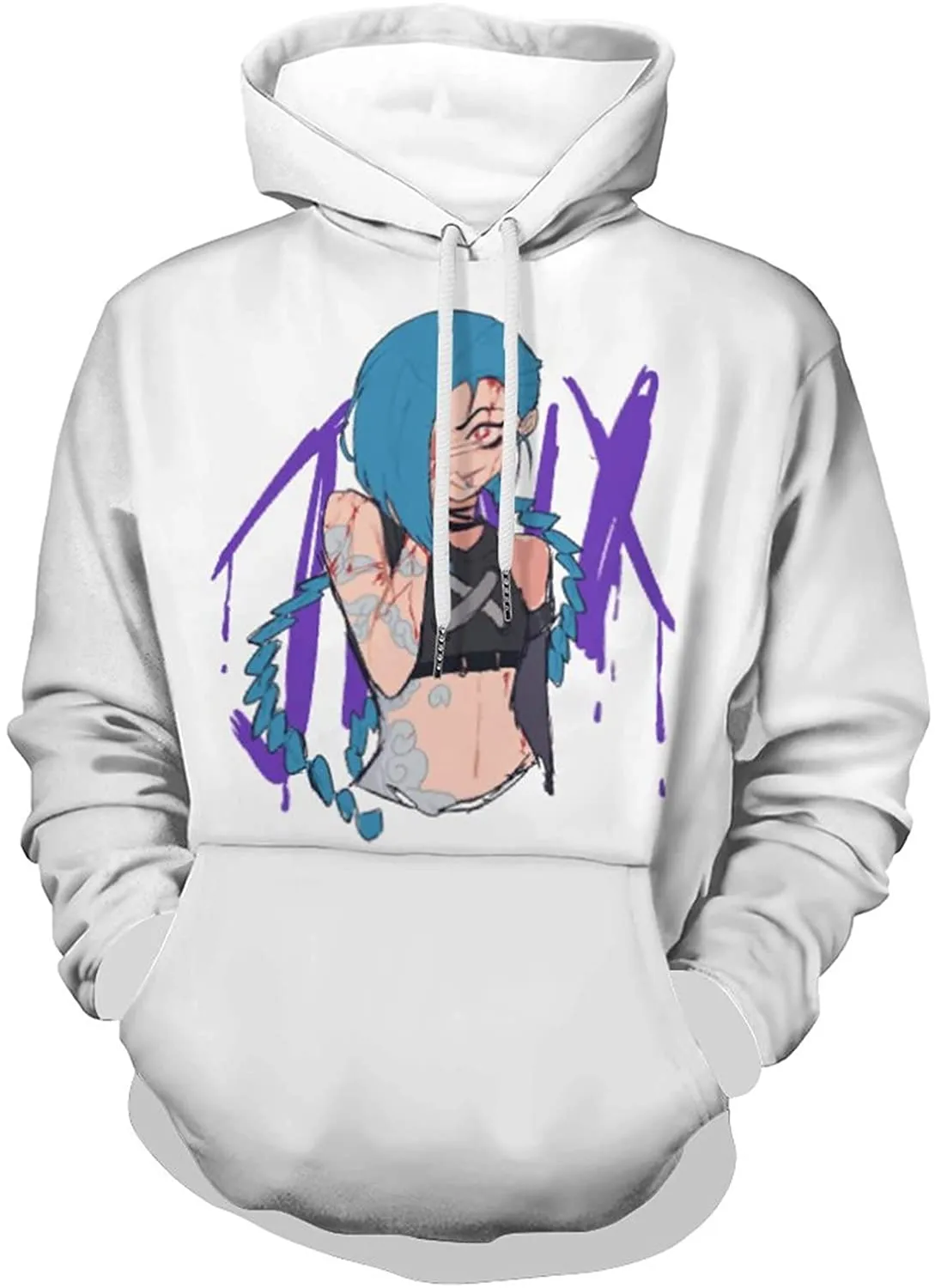 League of Legends Hoodies - Jinx Mens Womens Hooded Sweatshirts