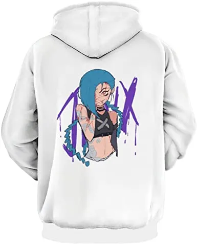 League of Legends Hoodies - Jinx Mens Womens Hooded Sweatshirts
