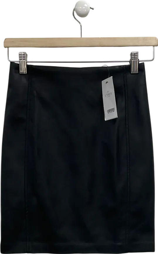 lipsy london Black Faux Leather Pencil Skirt UK 8