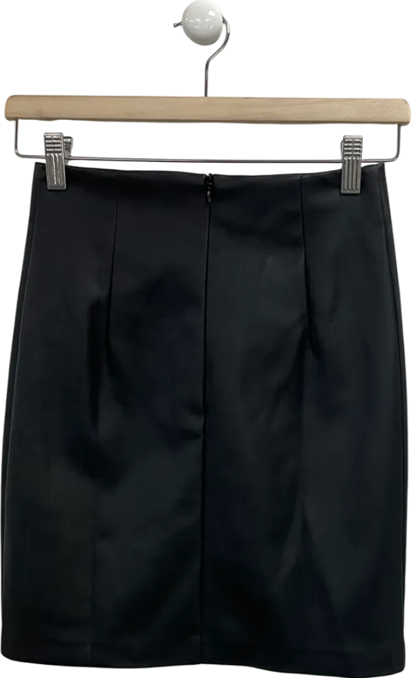 lipsy london Black Faux Leather Pencil Skirt UK 8