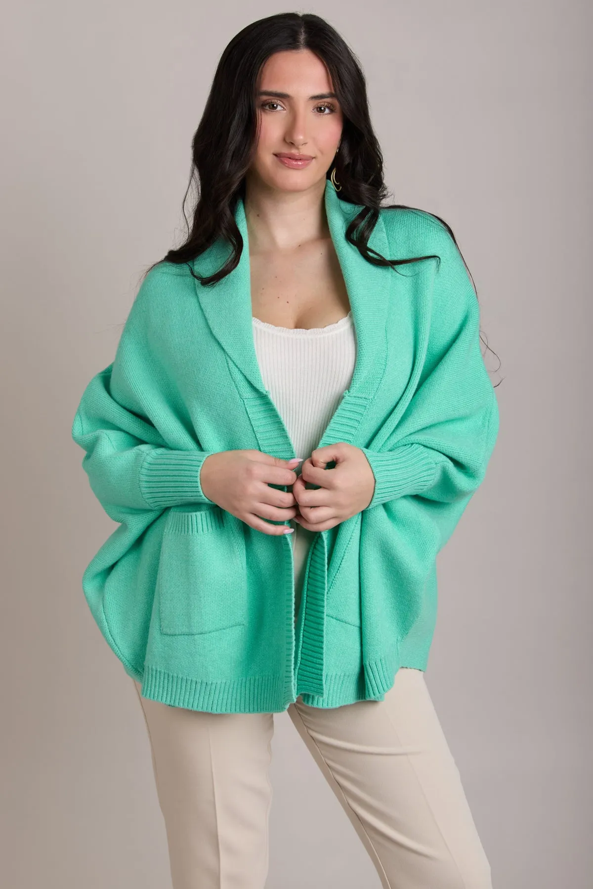 Open Front Oversize Cardigan