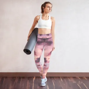 Pink sky yoga pants - Photographic print Yoga Leggings.