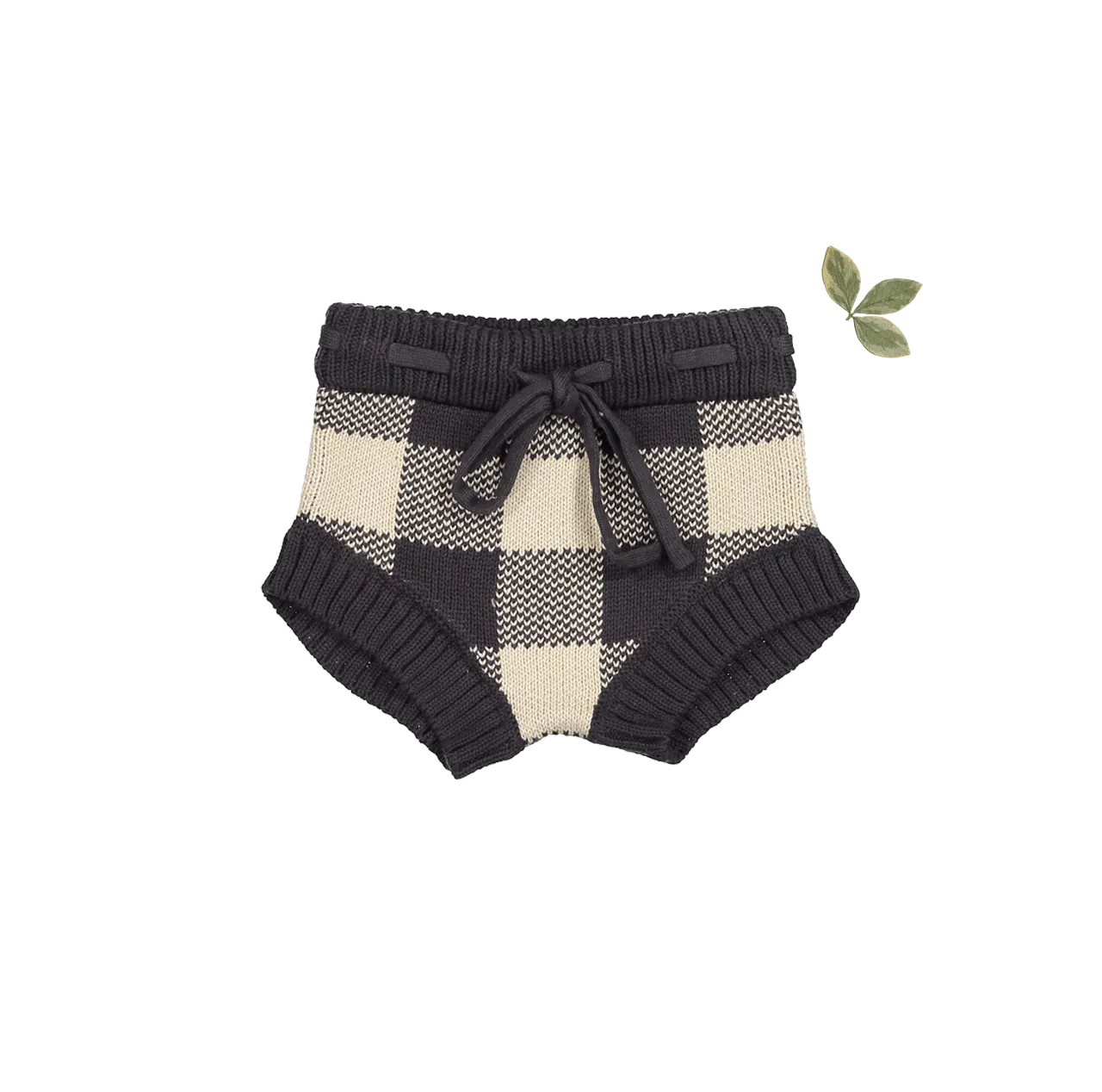 The Gingham Knit Bloomer - Steel