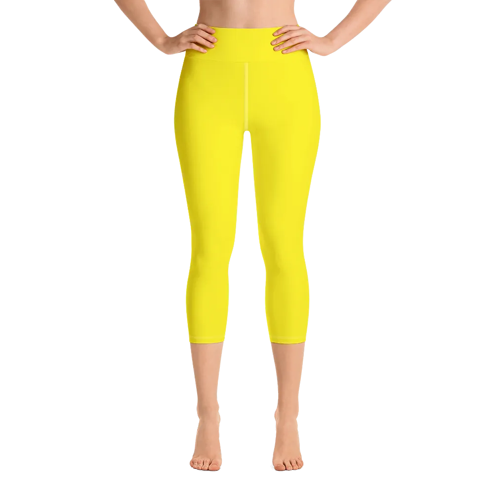 Yellow Capri Yoga Pants