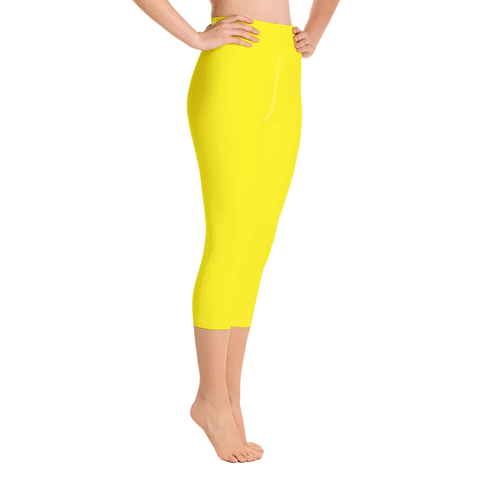Yellow Capri Yoga Pants
