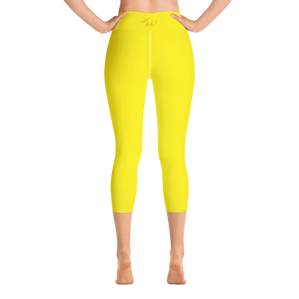 Yellow Capri Yoga Pants