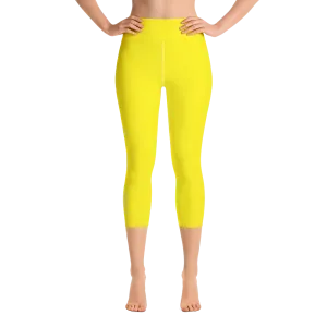 Yellow Capri Yoga Pants